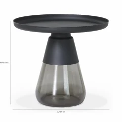 Duverre - Smoked Glass Side Table