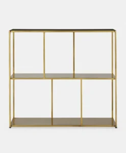 Eiffel - Antique Brass Low Shelving Unit