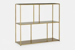 Eiffel - Antique Brass Low Shelving Unit