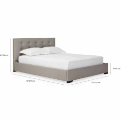 Emma - Upholstered Bed with Tufted Headboard
