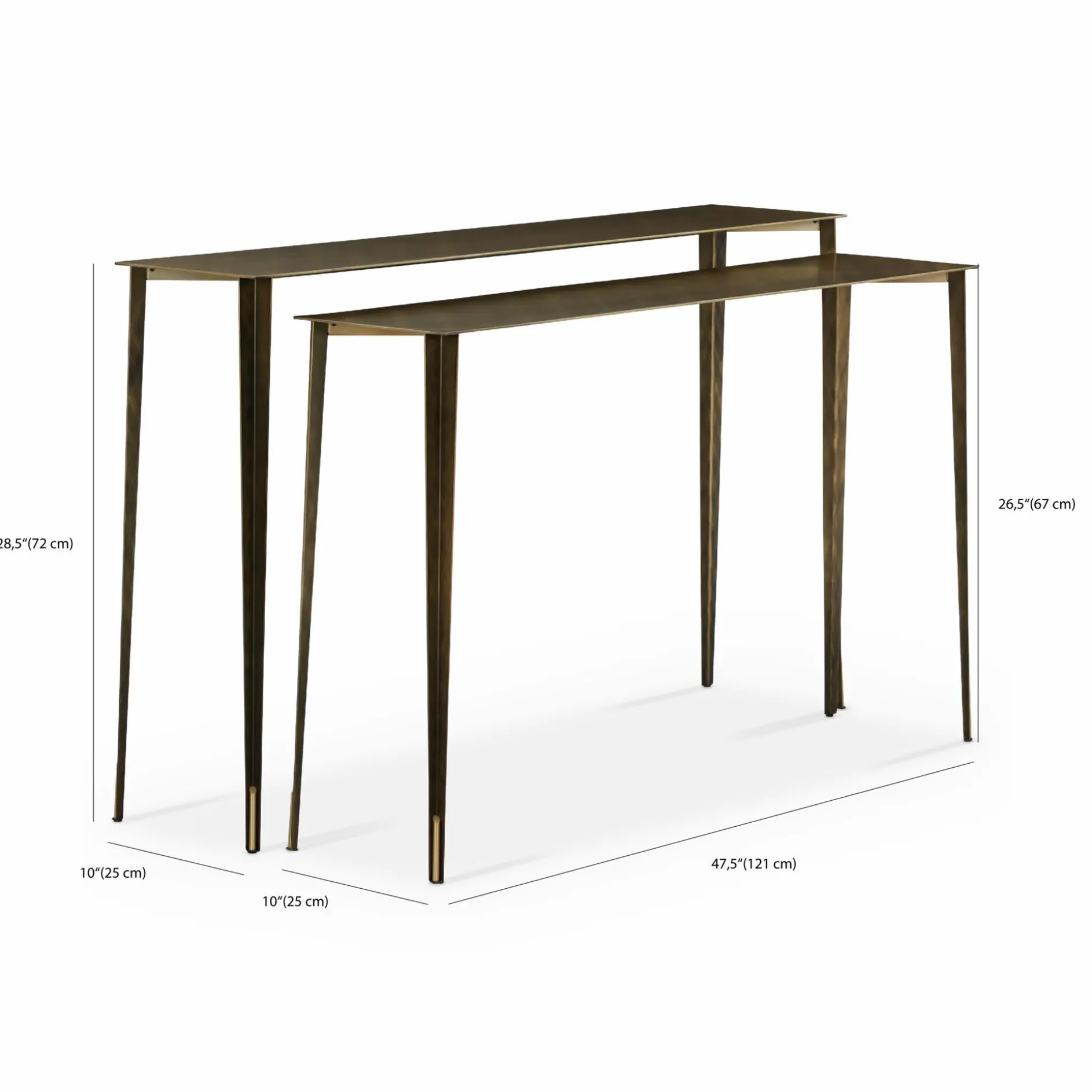 Etoile - Brushed Brass Console Tables by Cattelan Italia