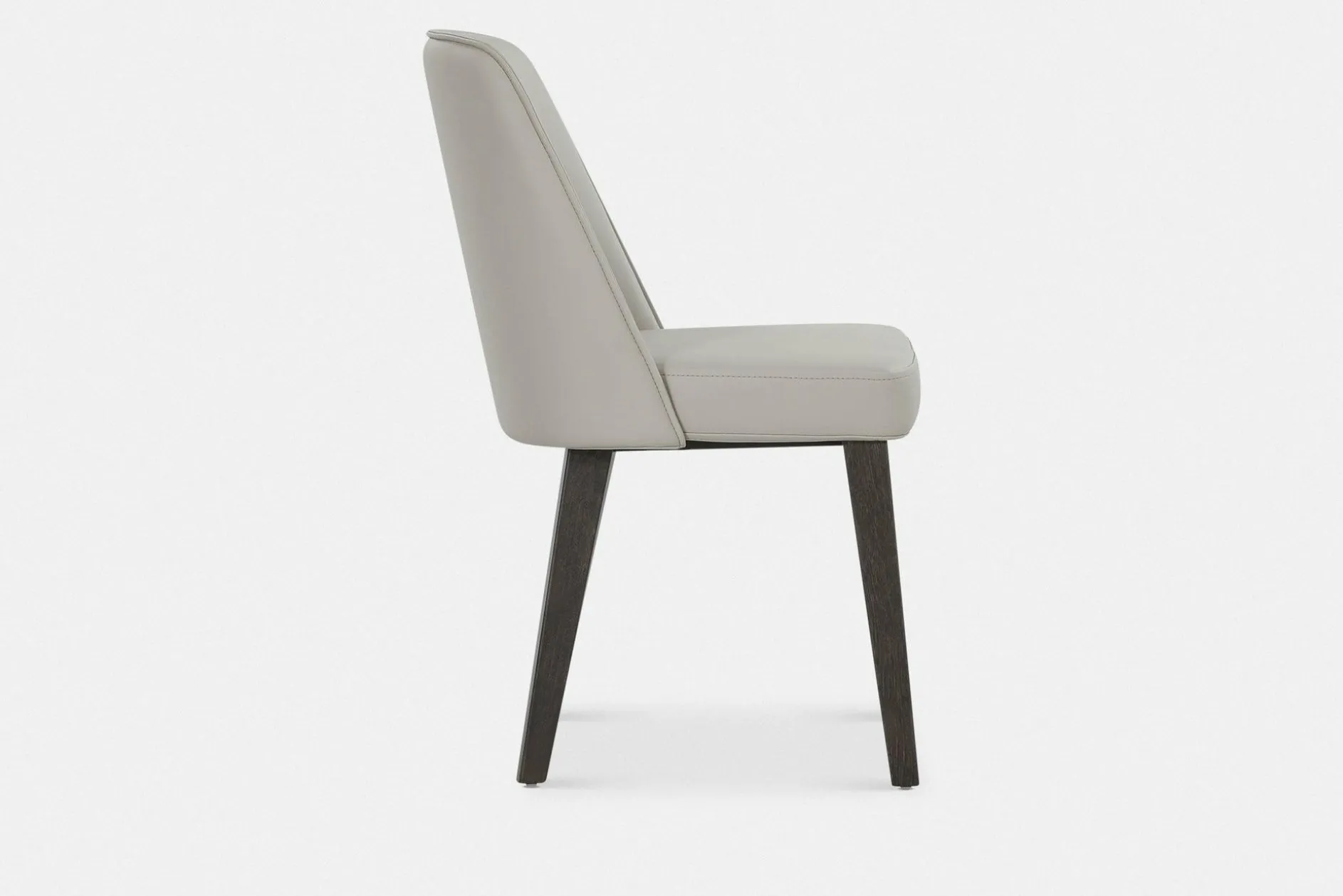 Eva - Faux Leather and Wood Dining Chair by Trica