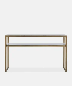 Evert - Marble and Antique Brass Console