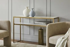 Evert - Marble and Antique Brass Console