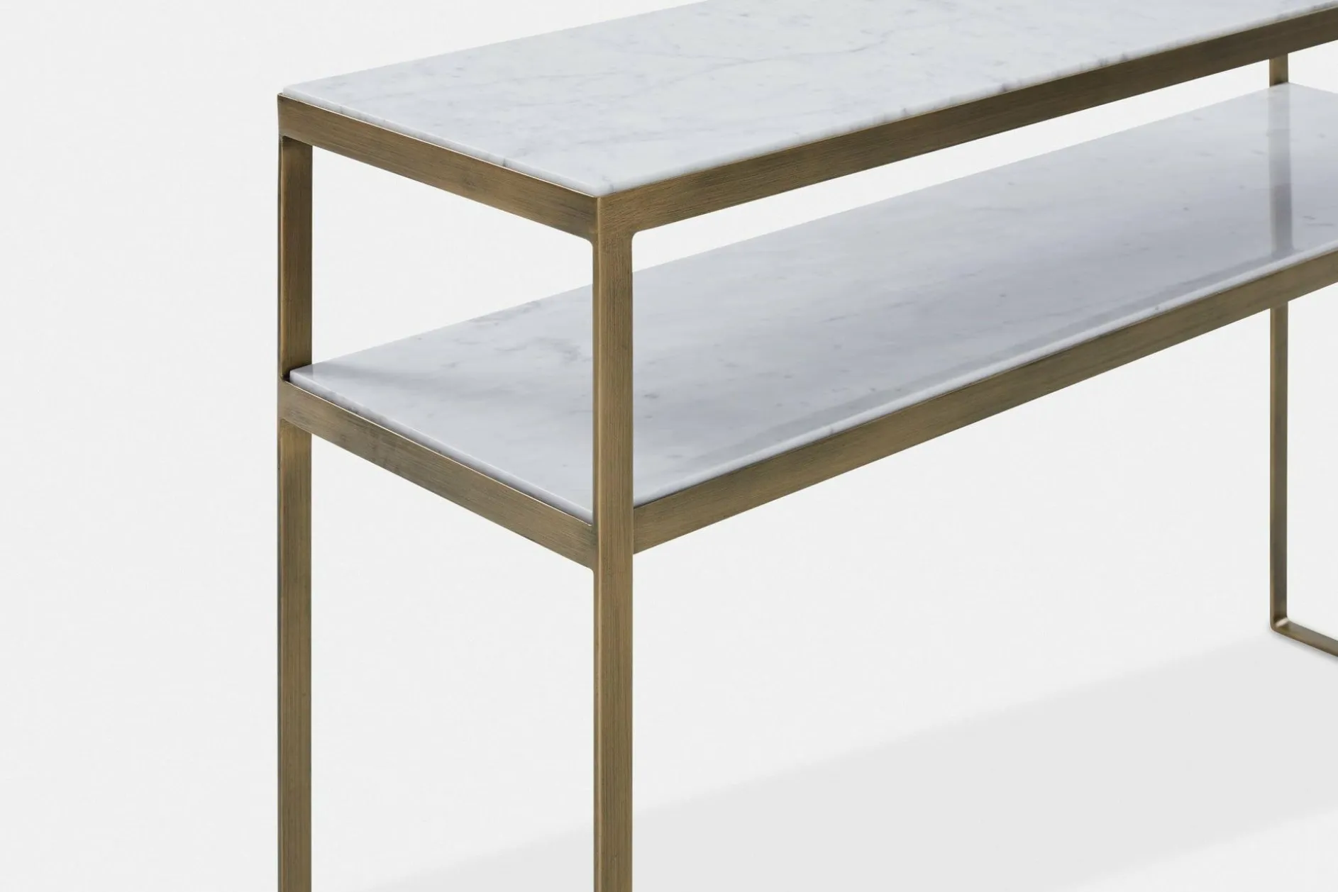 Evert - Marble and Antique Brass Console