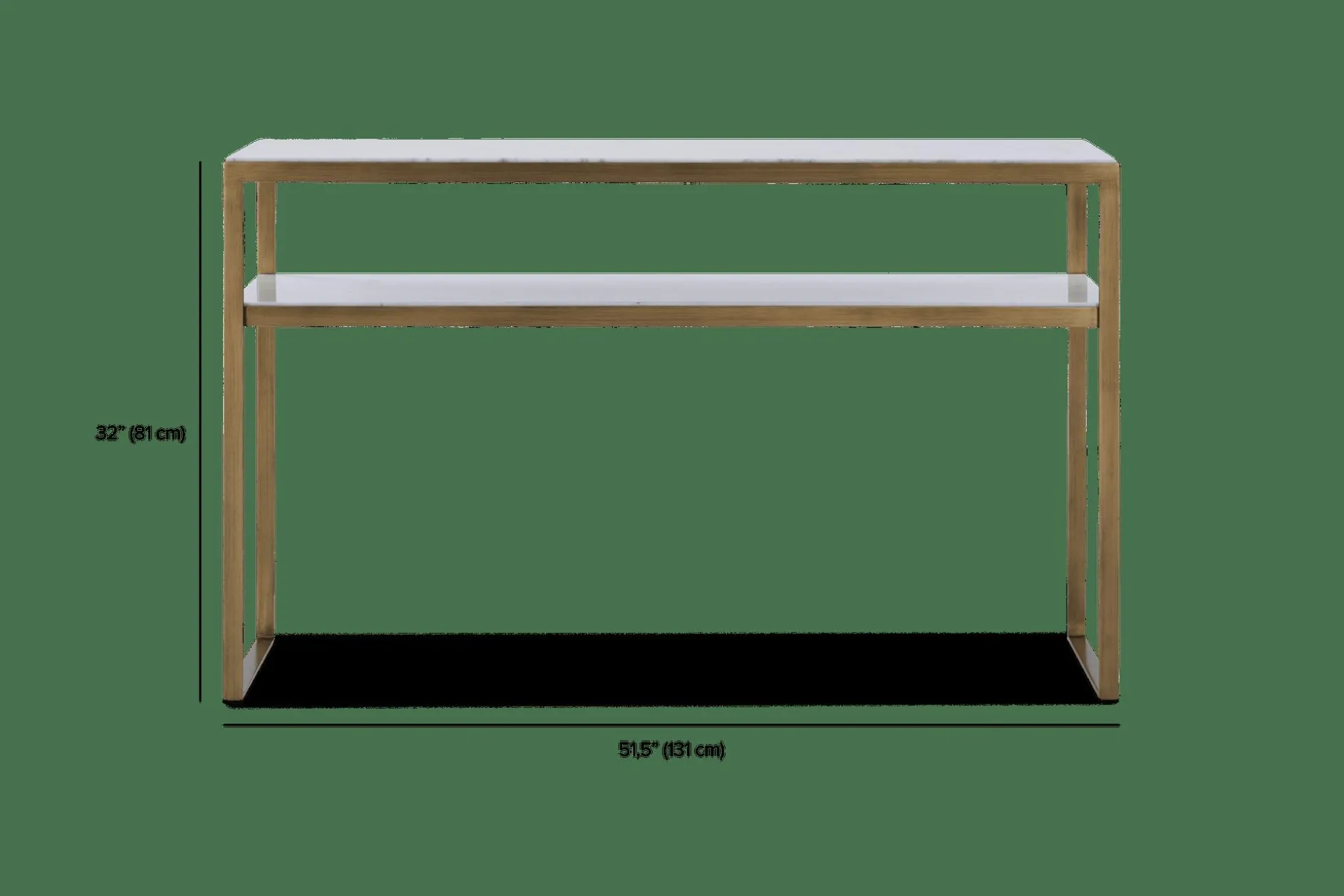 Evert - Marble and Antique Brass Console