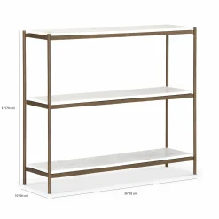 Felix - Antique Brass and Marble Console by Four Hands