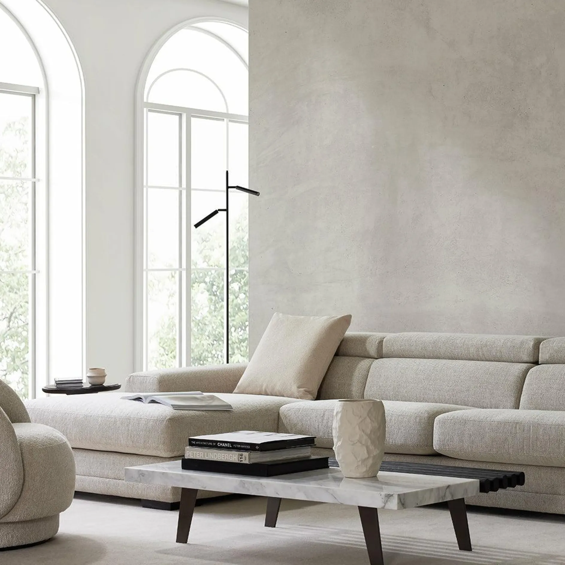 Ferrari - Sectional Sofa with Adjustable Headrest by Furninova