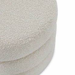 Fiel - Bouclé Fabric Upholstered Pouf