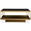 Finch - Glass and Brass Coffee Table