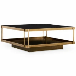 Finch - Glass and Brass Coffee Table