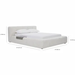 Fiona - Bouclé Fabric Upholstered Bed