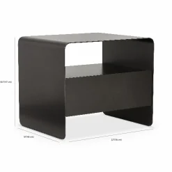 Foglio - Metal Nightstand by Flou