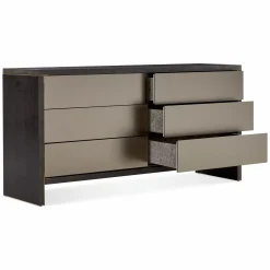 Form - Rustic Oak and Gilded Steel Dresser by Trica