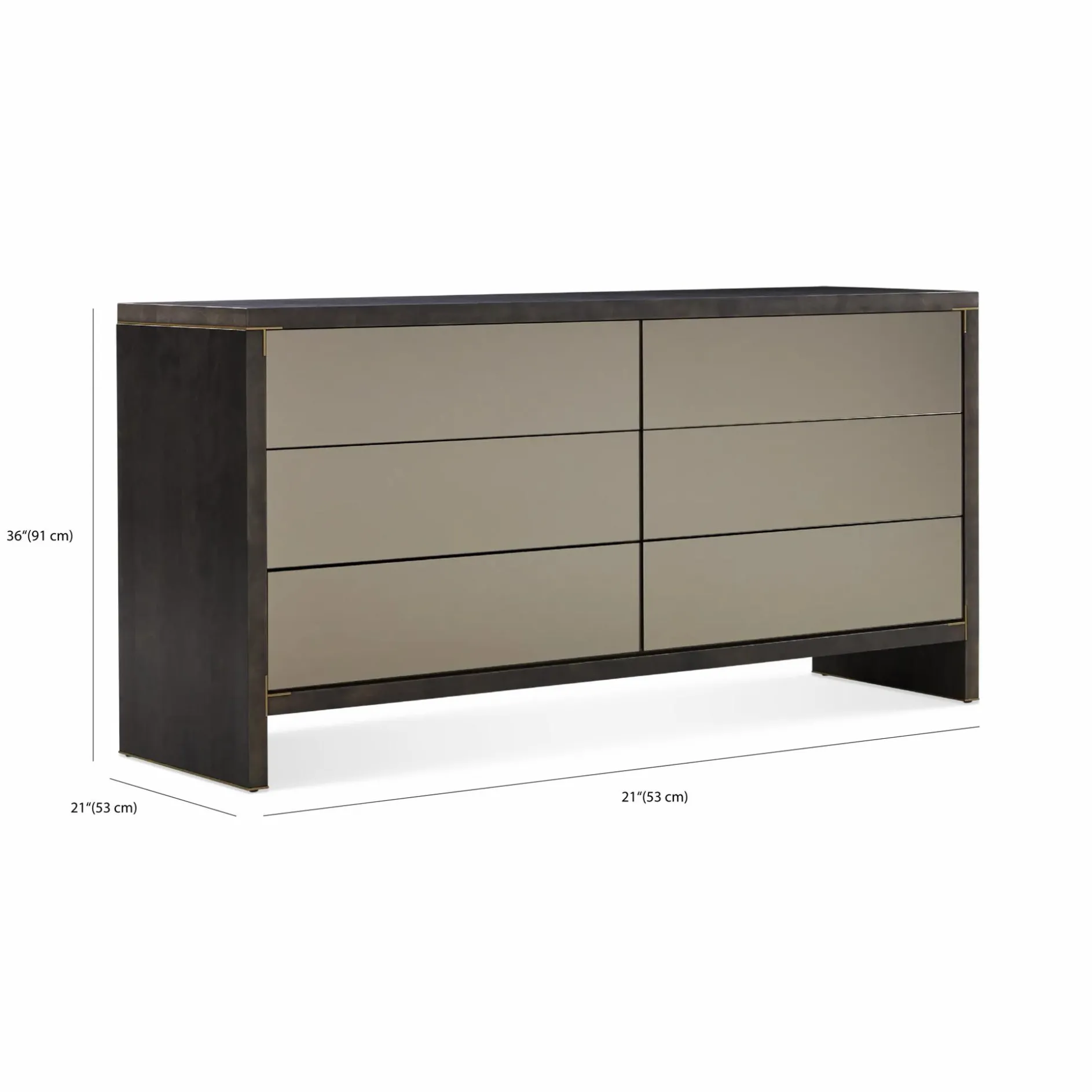 Form - Rustic Oak and Gilded Steel Dresser by Trica