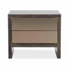 Form - Rustic Oak and Gilded Steel Nightstand by Trica