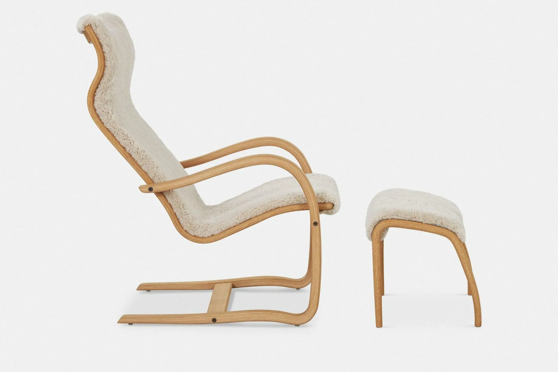 Gazell Flex - Armchair and Footstool by Jan Ekström by Conform