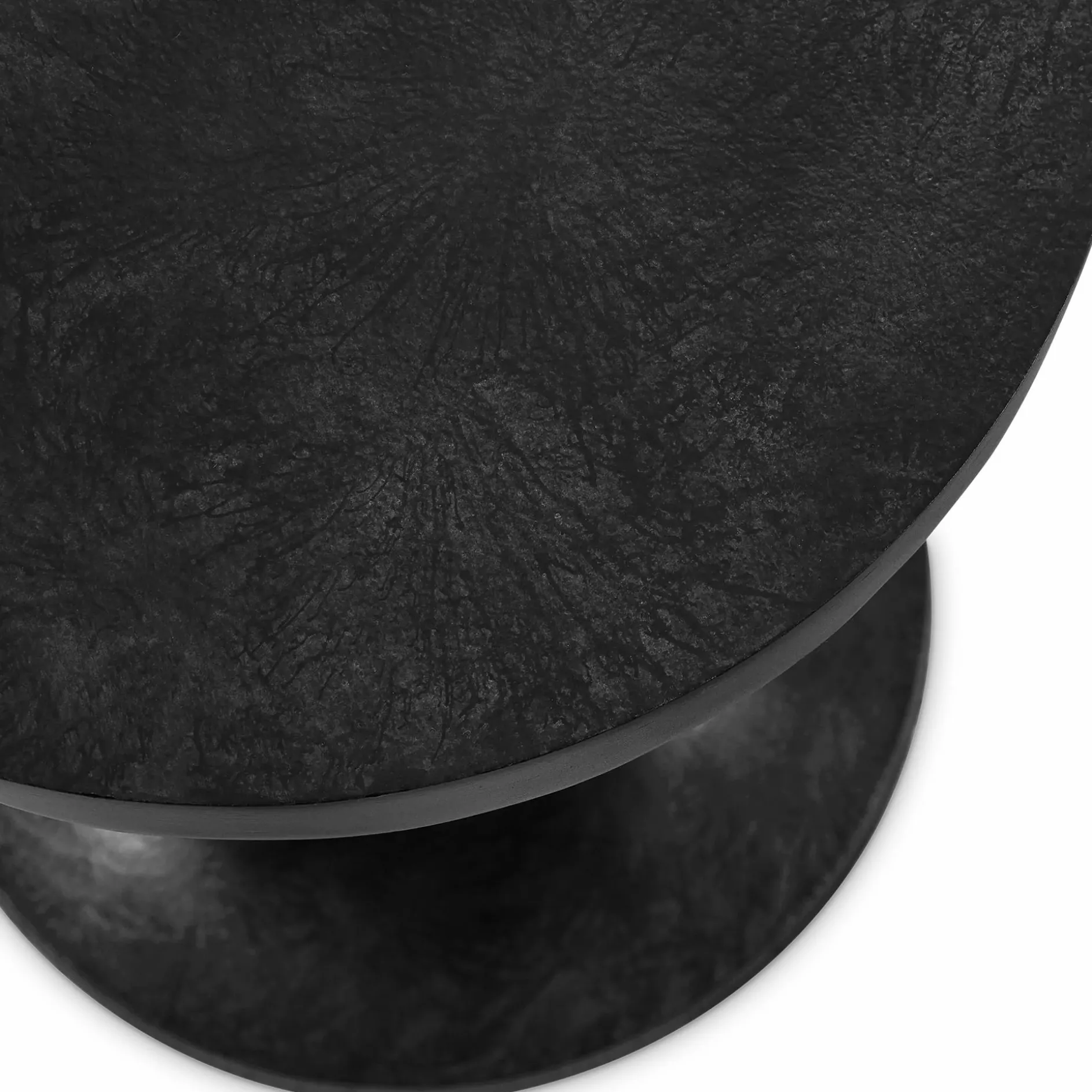 Gino - Textured Aluminium Side Table by Four Hands