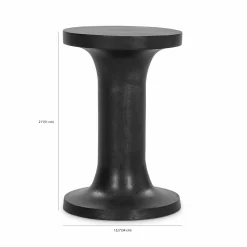 Gino - Textured Aluminium Side Table by Four Hands