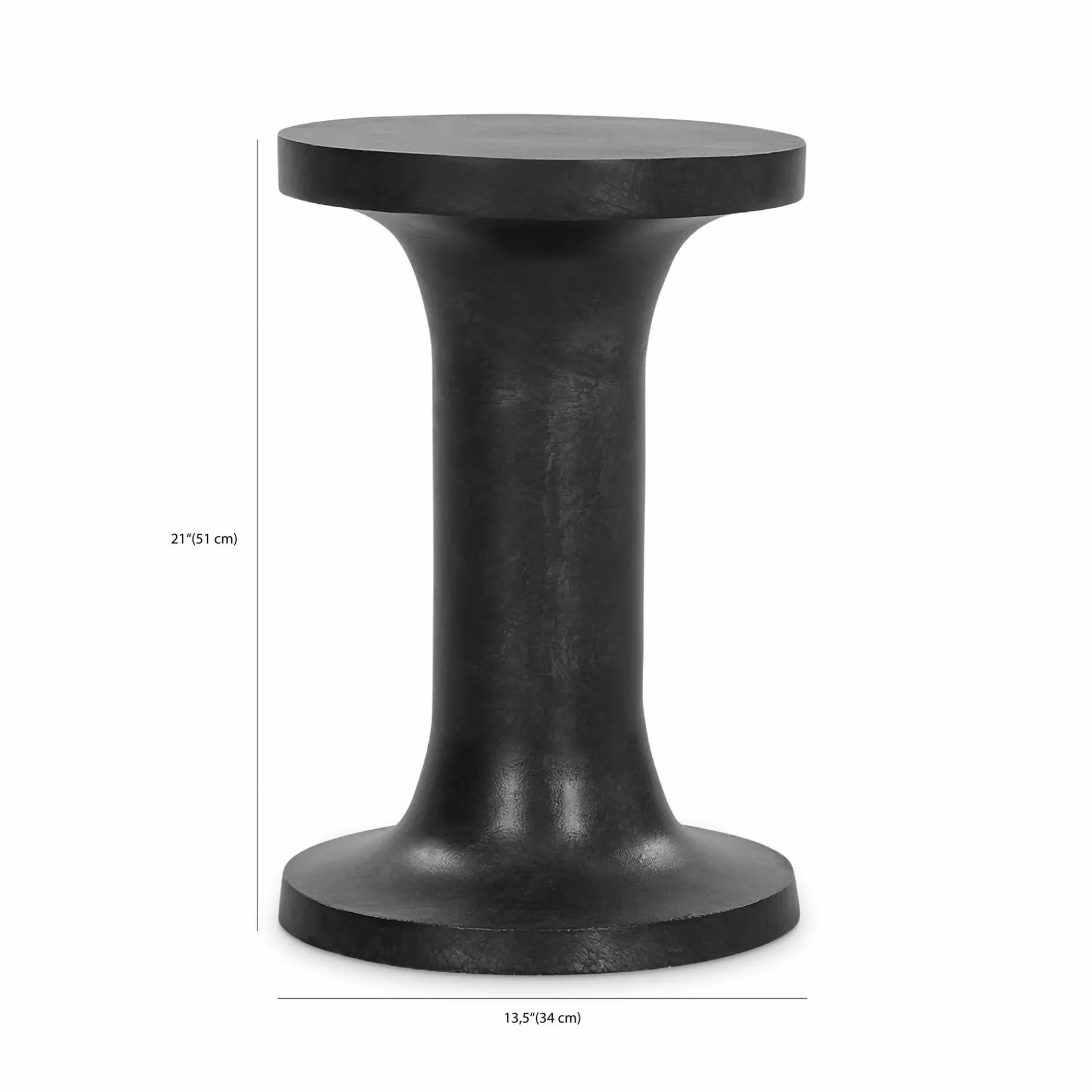 Gino - Textured Aluminium Side Table by Four Hands