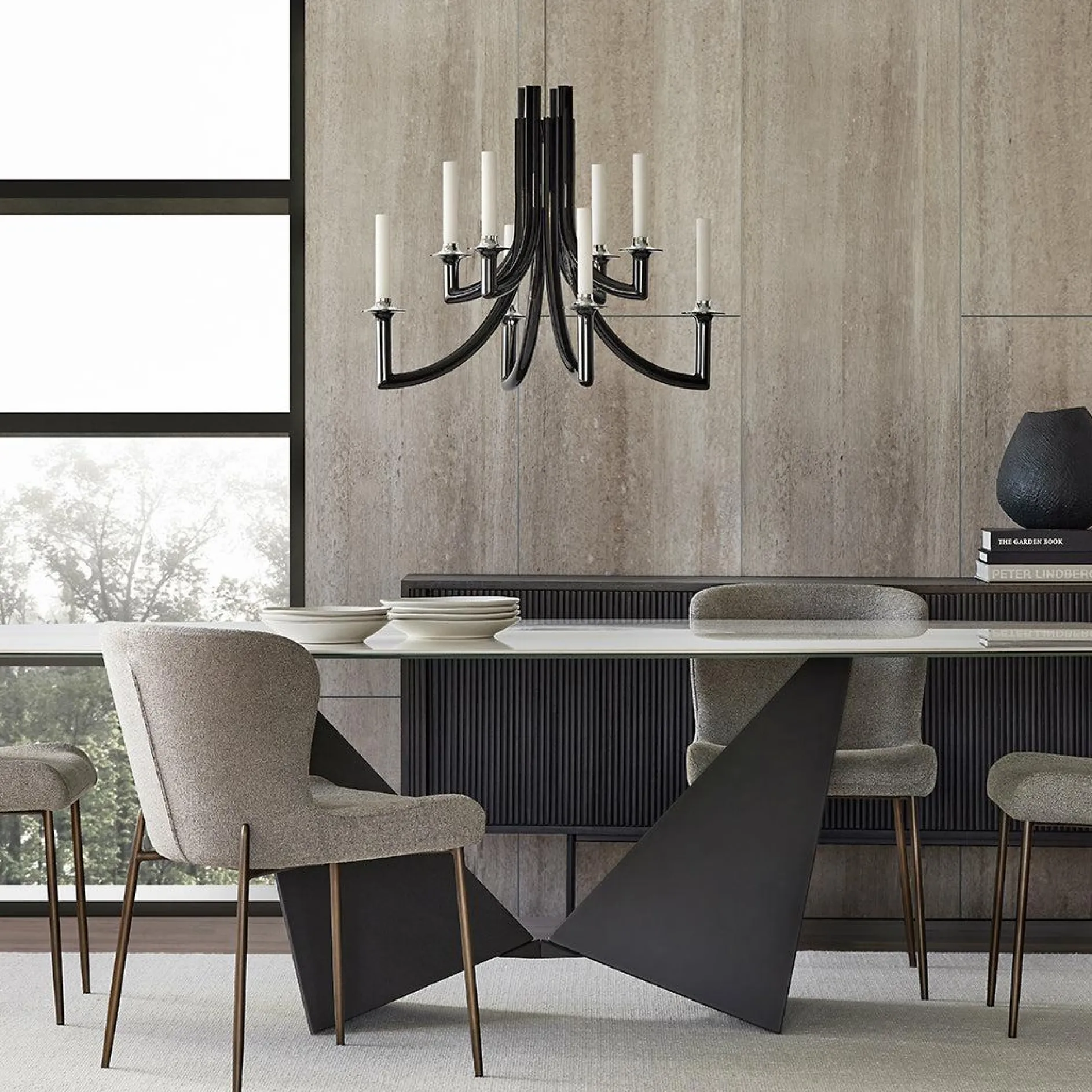 Glam - Bouclé Fabric Dining Chair