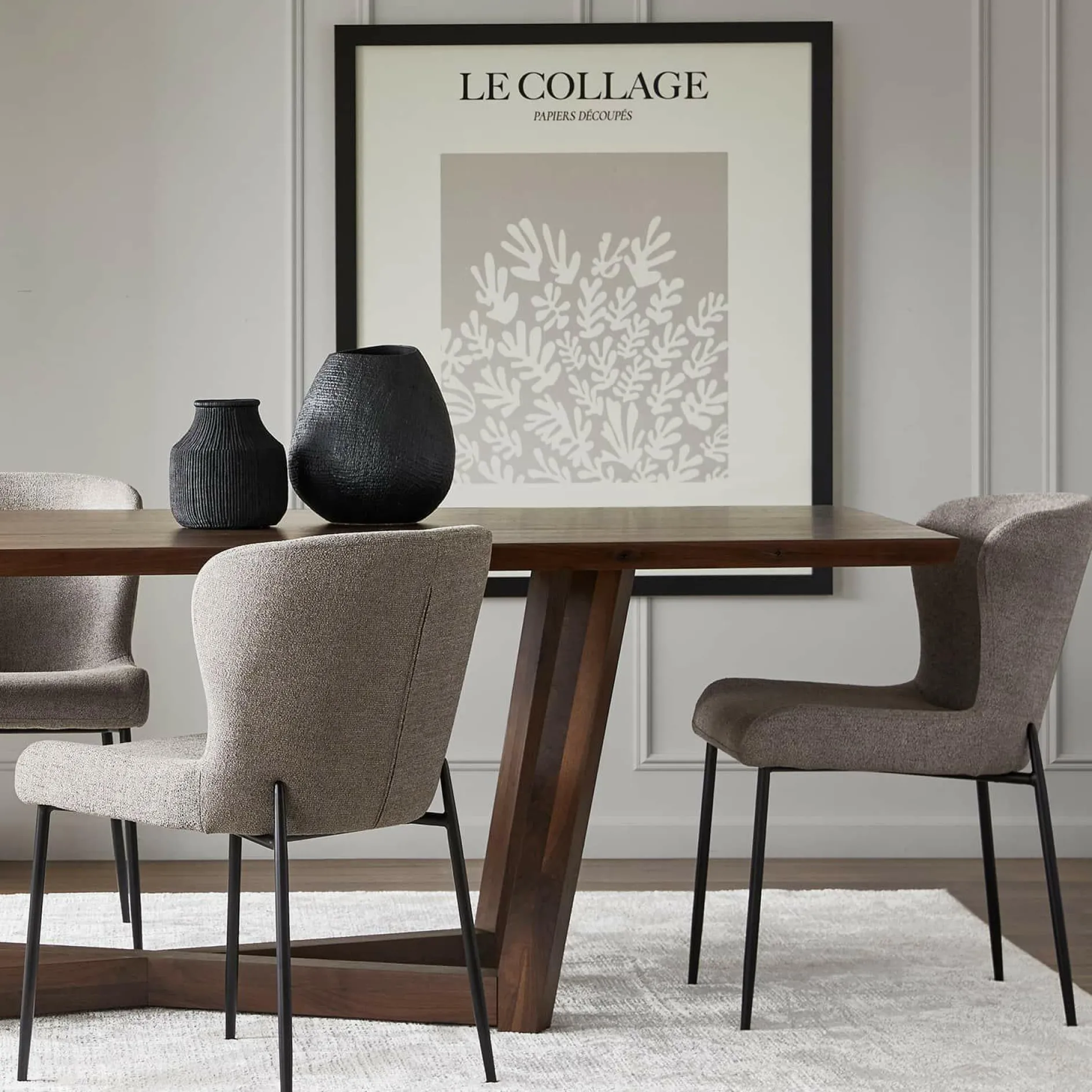 Glam - Bouclé Fabric Dining Chair