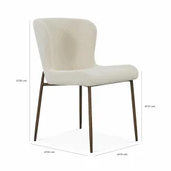Glam - Bouclé Fabric Dining Chair