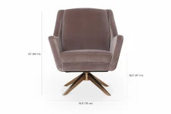 Greta - Swivel Armchair with Pyramidal Base