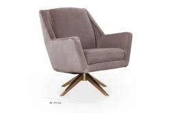 Greta - Swivel Armchair with Pyramidal Base