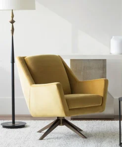 Greta - Swivel Armchair with Pyramidal Base