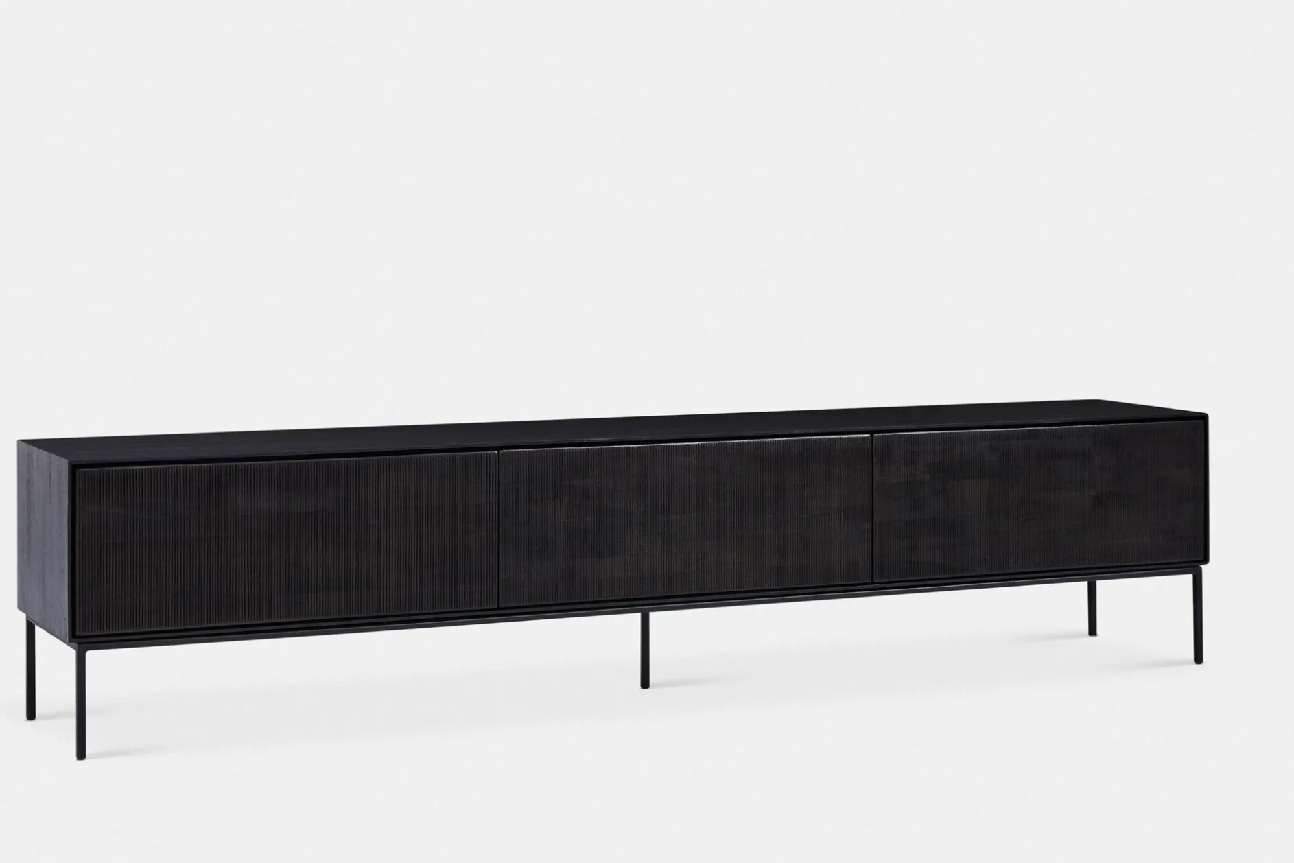 Grooves - Teak Wood TV Stand by Ethnicraft