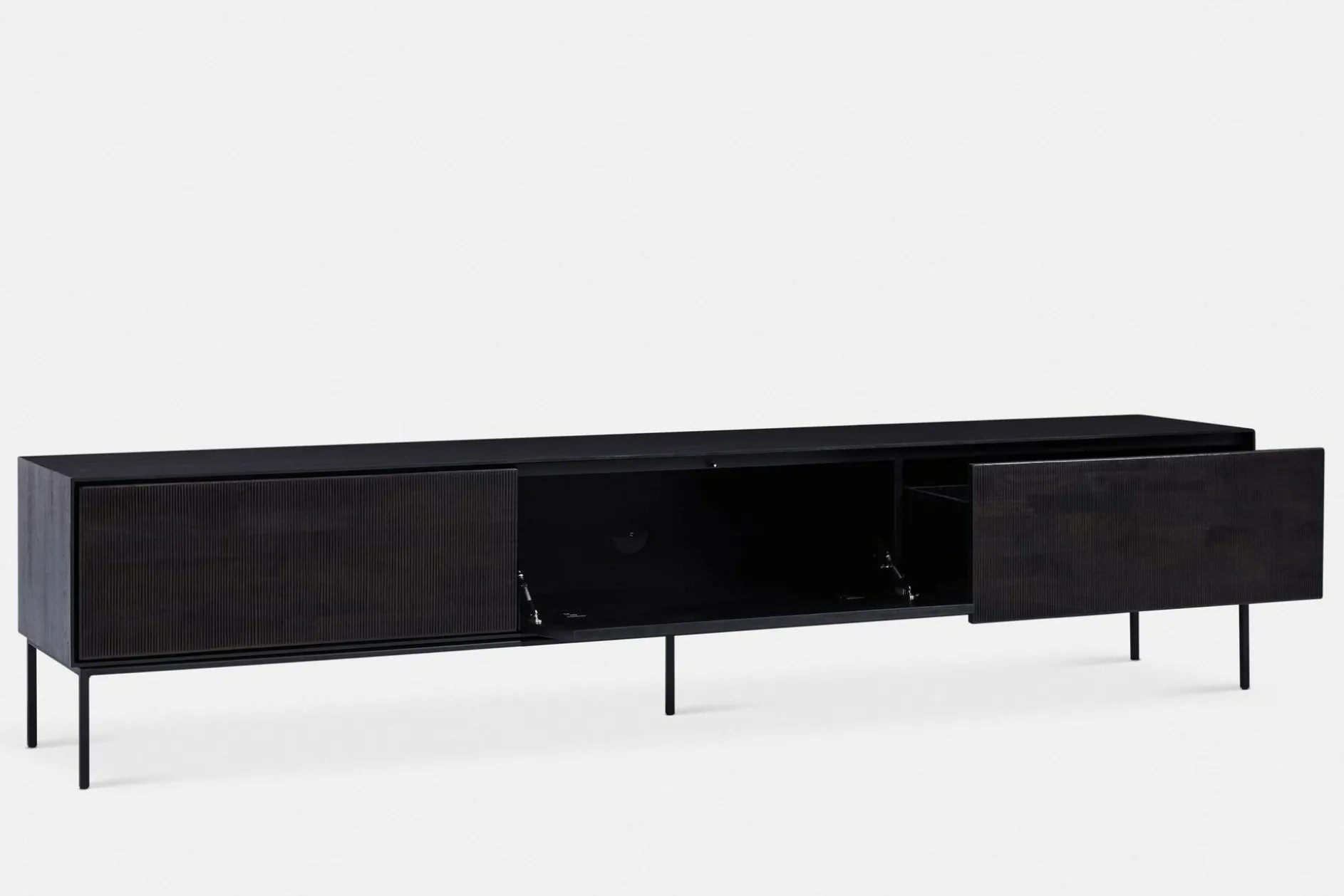 Grooves - Teak Wood TV Stand by Ethnicraft