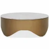 Guinevere - Brass and Marble Coffee Table
