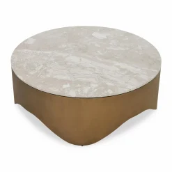 Guinevere - Brass and Marble Coffee Table