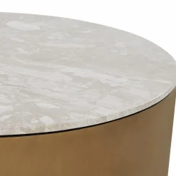 Guinevere - Brass and Marble Coffee Table