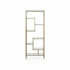 Helena - Antique Bras and Glass Bookshelf