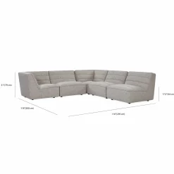 Hetchi - Fabric-Upholstered Modular Sofa