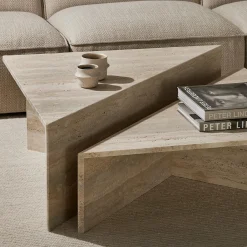 High-Low - Travertine Coffee Table