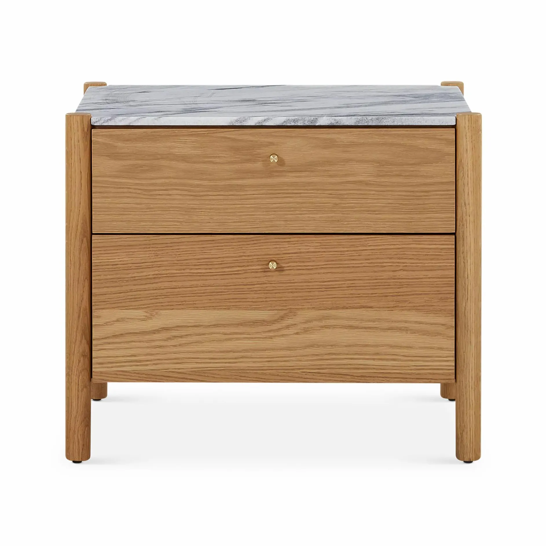 Jules - Oak Nightstand with Marble Top