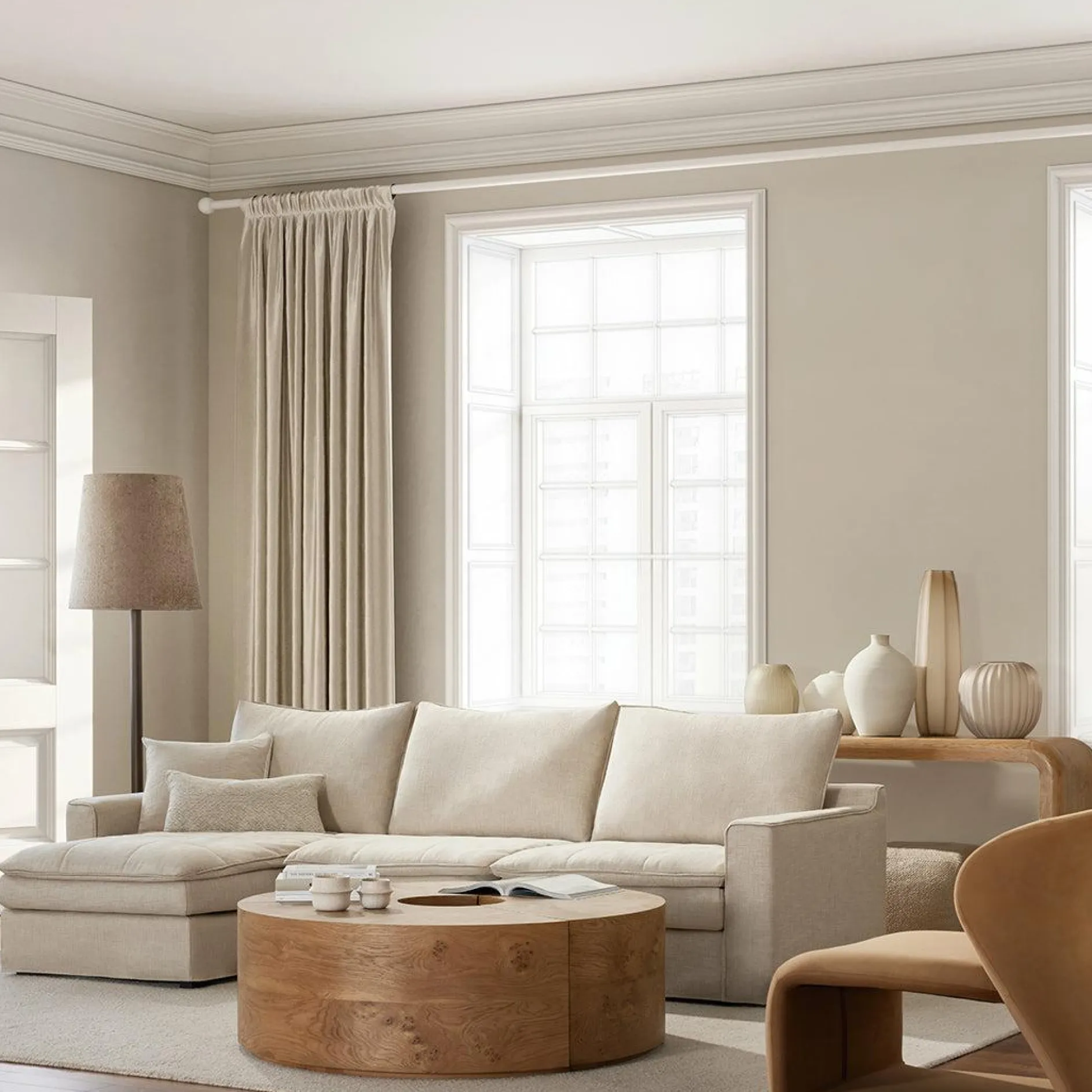 Kibo - Fabric-Upholstered Sectional Sofa by Furninova