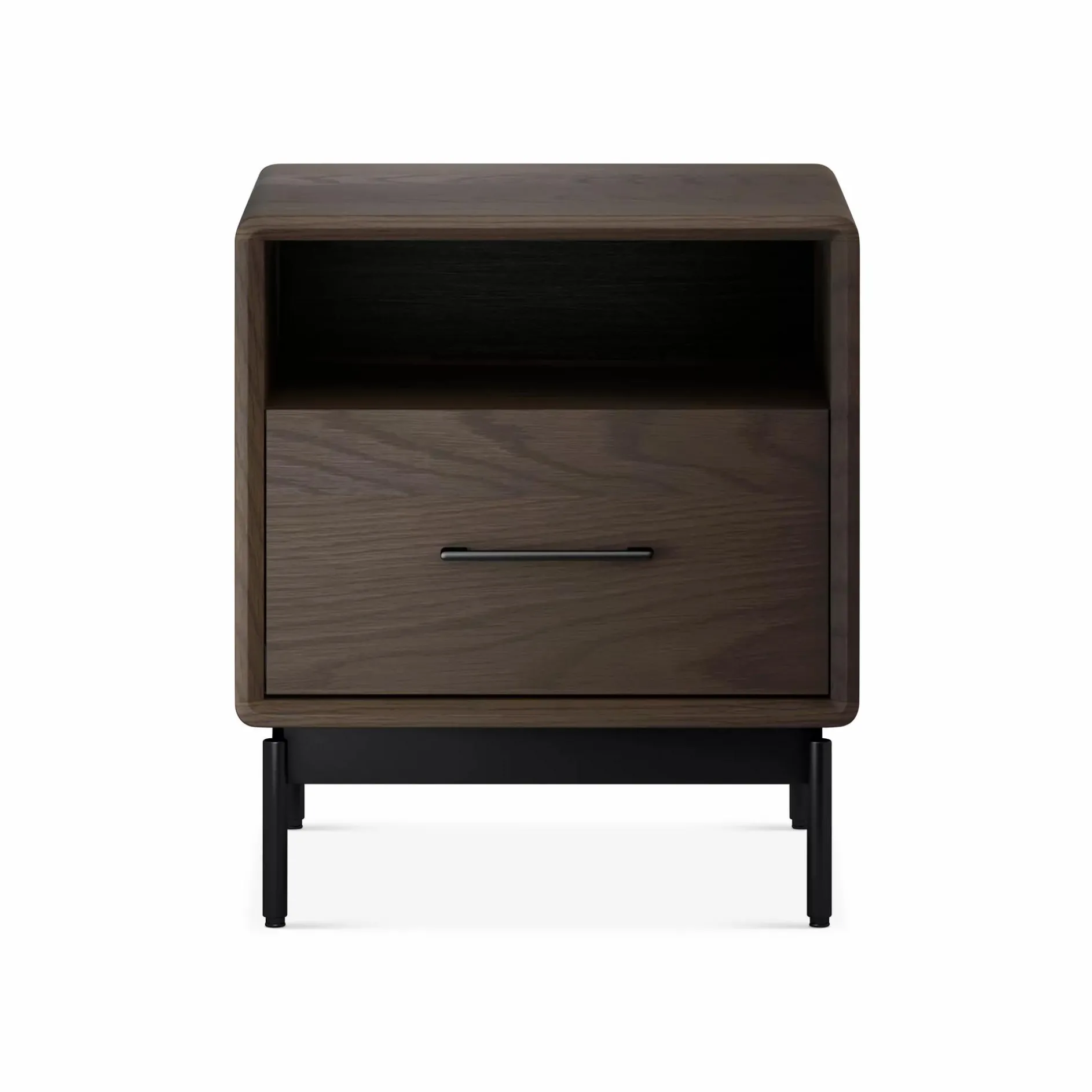 Linq - Walnut Wood Nightstand by BDI