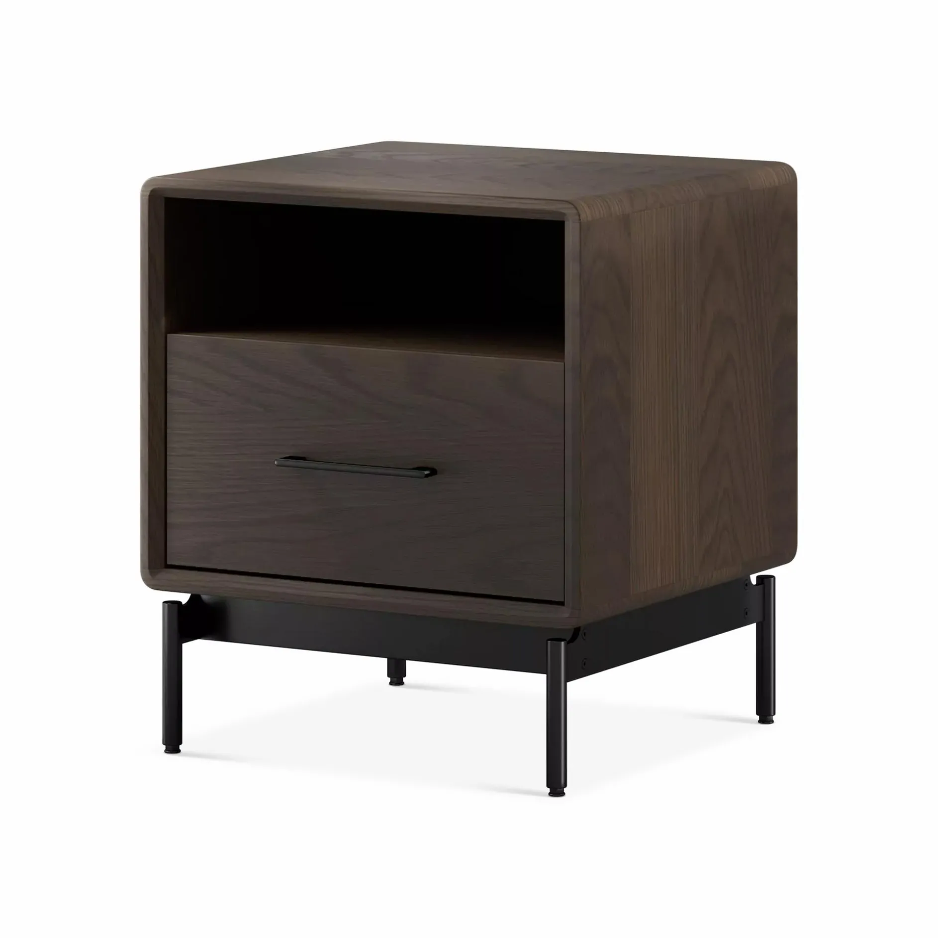 Linq - Walnut Wood Nightstand by BDI