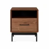Linq - Walnut Wood Nightstand by BDI