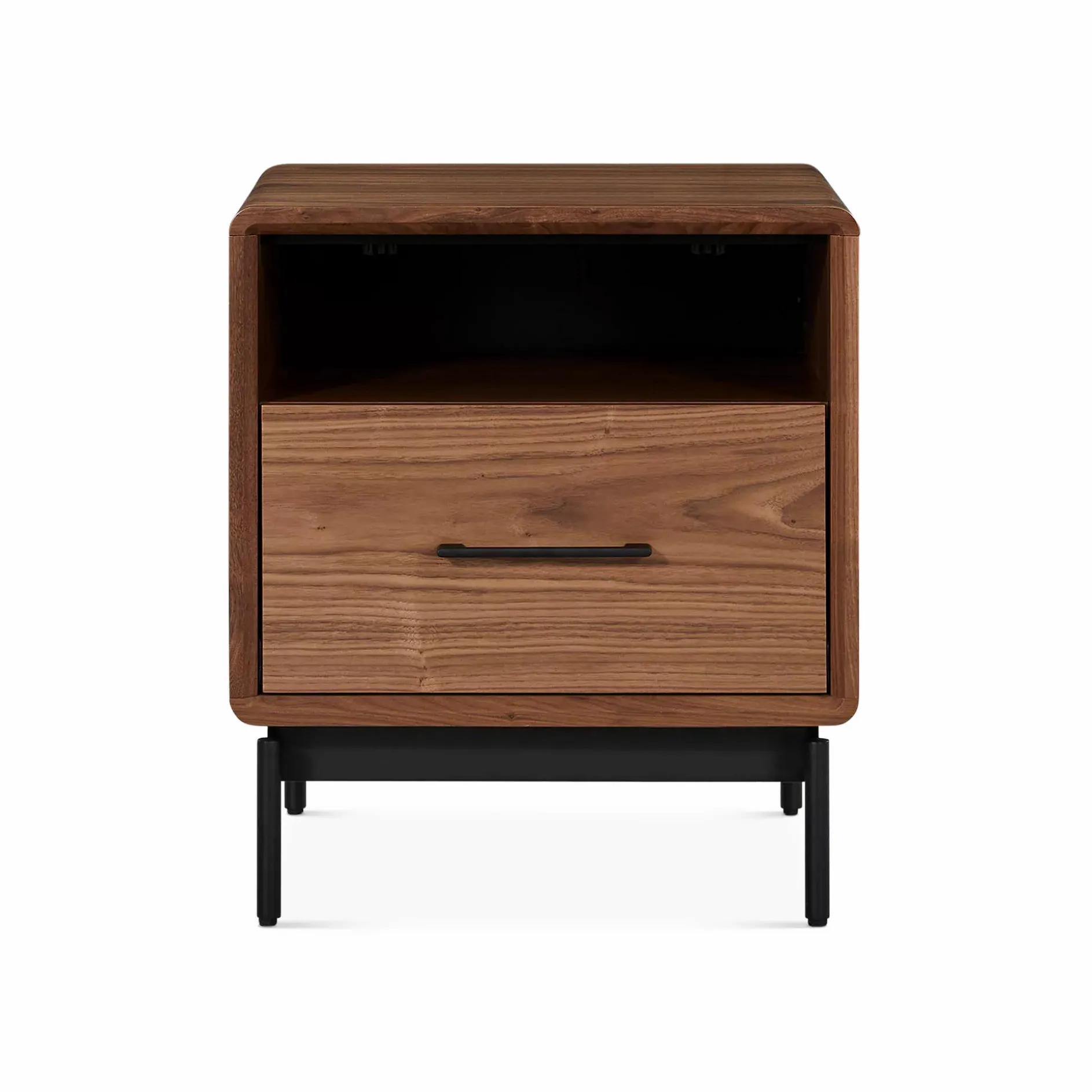 Linq - Walnut Wood Nightstand by BDI