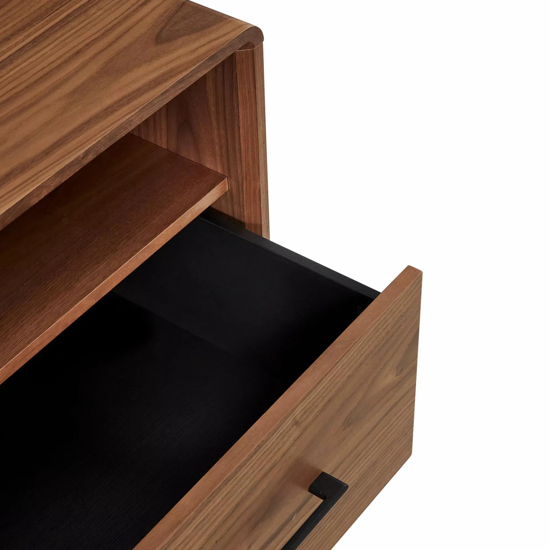 Linq - Walnut Wood Nightstand by BDI