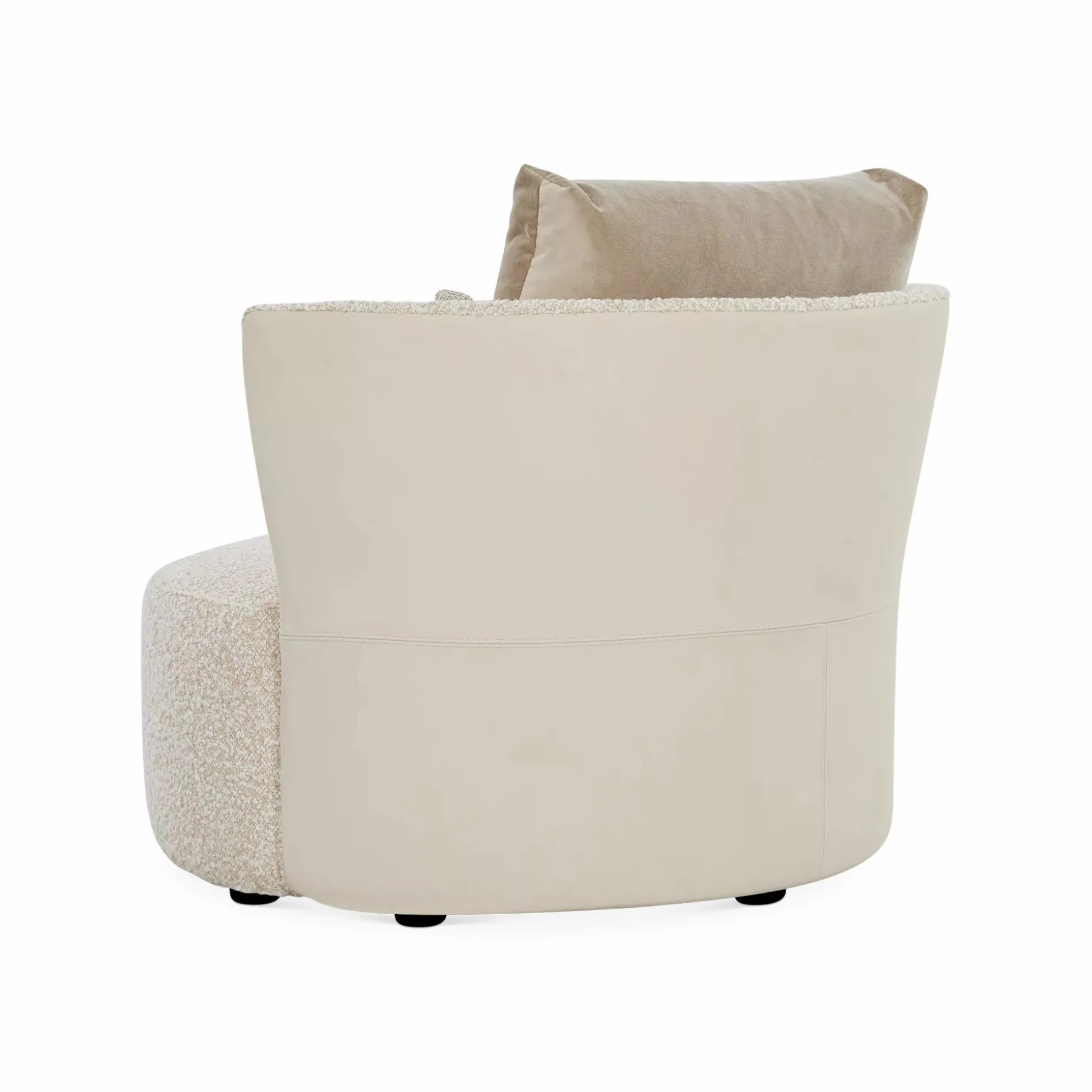 Love - Large Leather and Fabric Armchair