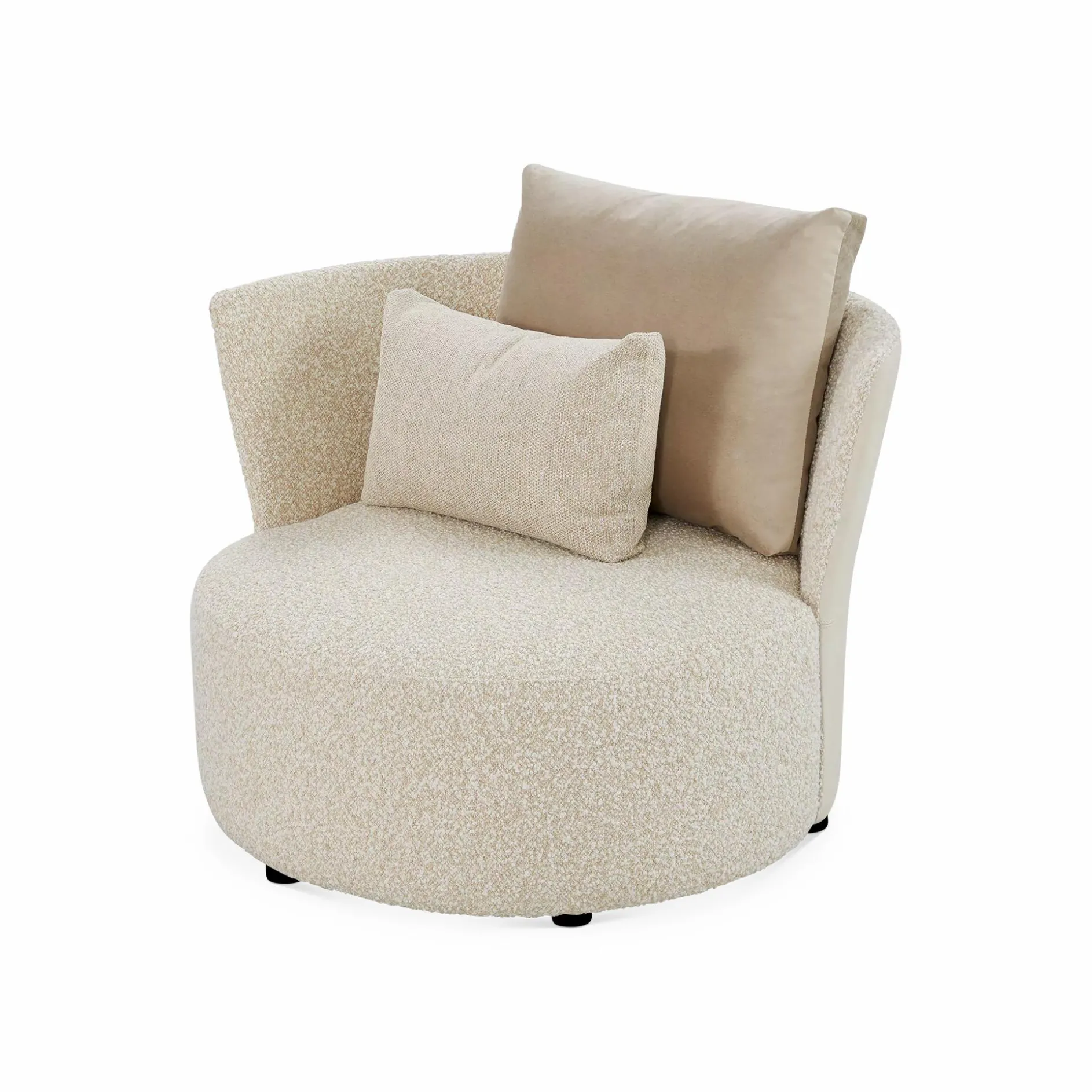 Love - Large Leather and Fabric Armchair