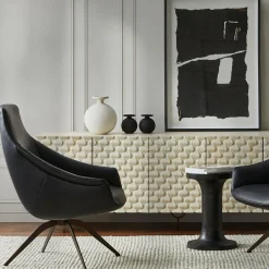 Marina - Leather Swivel Chair by Géalux