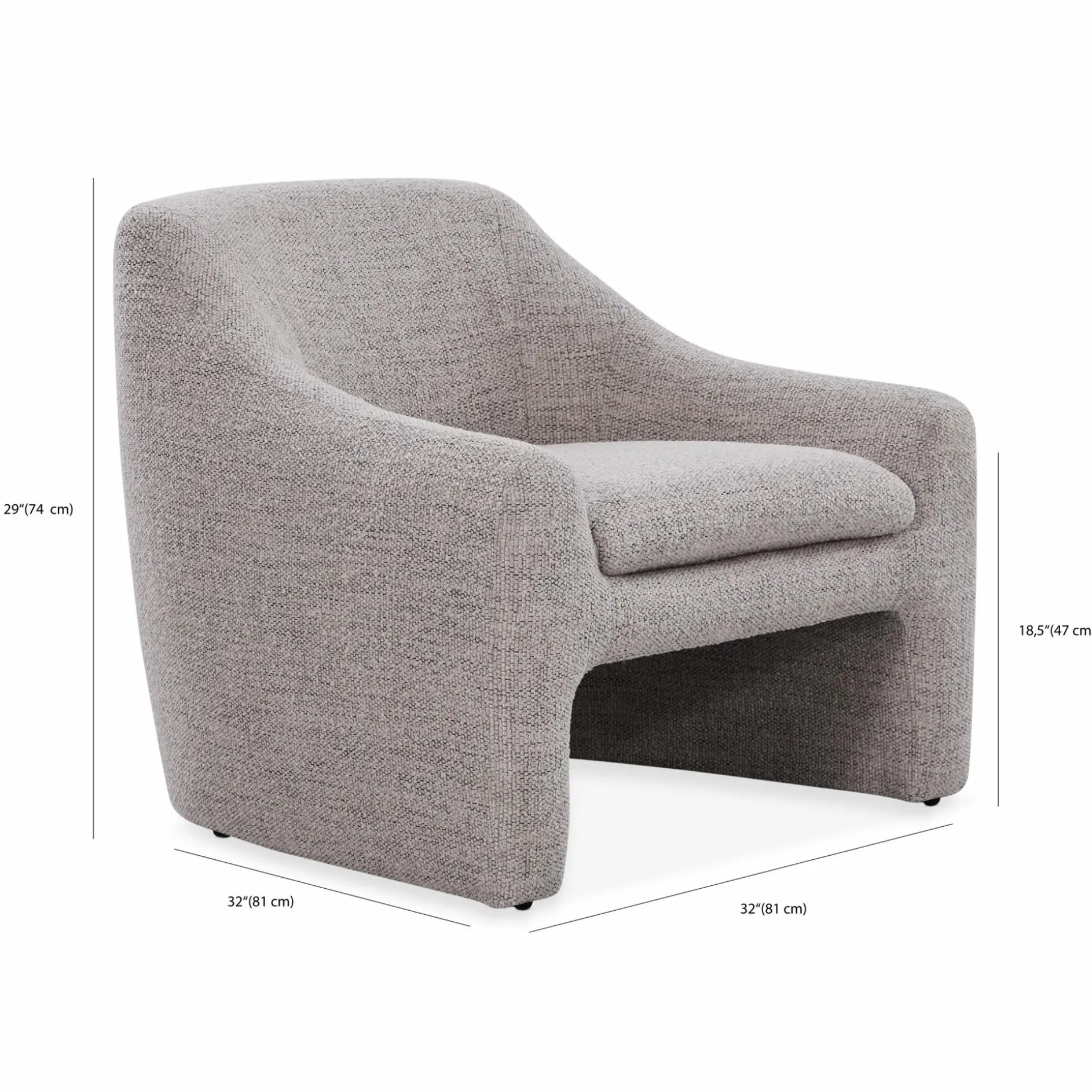 Marseille - Bouclé Fabric Upholstered Chair
