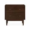 Marvin - Natural Wood Nightstand with 2 Drawers